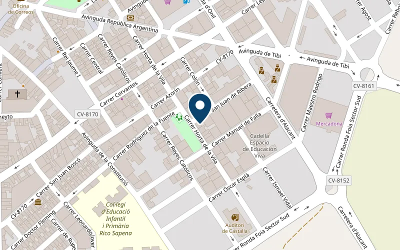 Mapa de la ubicación de la Clínica Dental Castalla